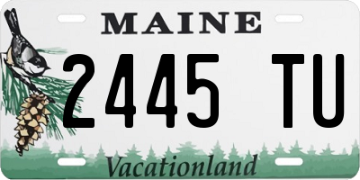 ME license plate 2445TU