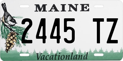 ME license plate 2445TZ