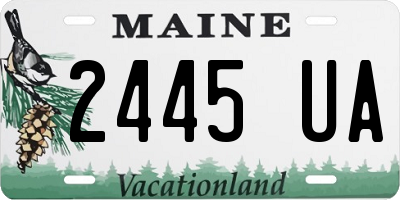 ME license plate 2445UA