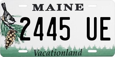 ME license plate 2445UE