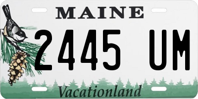 ME license plate 2445UM