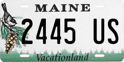 ME license plate 2445US