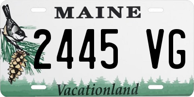 ME license plate 2445VG