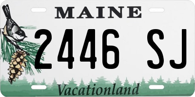 ME license plate 2446SJ