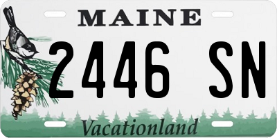 ME license plate 2446SN