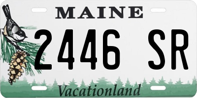 ME license plate 2446SR