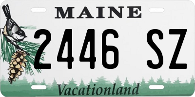ME license plate 2446SZ