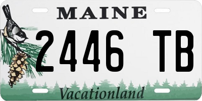 ME license plate 2446TB