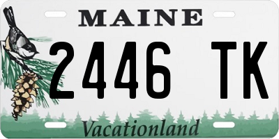 ME license plate 2446TK