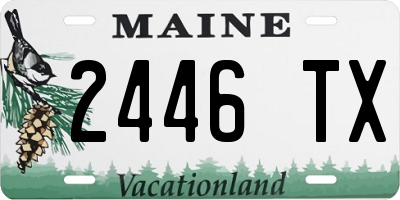 ME license plate 2446TX