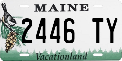 ME license plate 2446TY