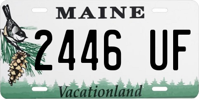 ME license plate 2446UF