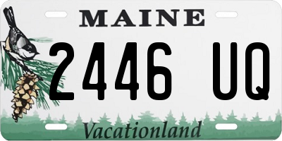 ME license plate 2446UQ