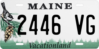 ME license plate 2446VG