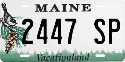 ME license plate 2447SP
