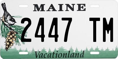 ME license plate 2447TM