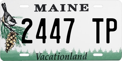 ME license plate 2447TP