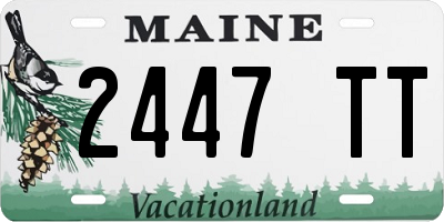 ME license plate 2447TT