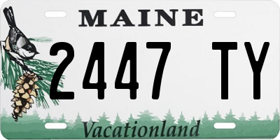 ME license plate 2447TY