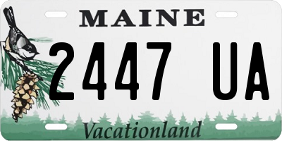 ME license plate 2447UA