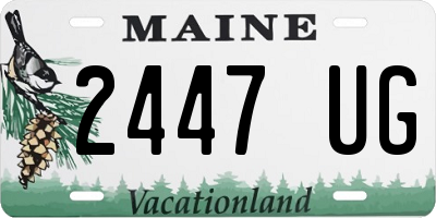 ME license plate 2447UG