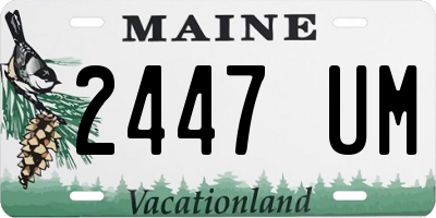 ME license plate 2447UM