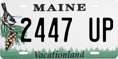 ME license plate 2447UP