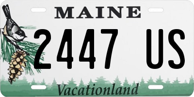 ME license plate 2447US