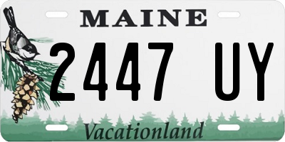 ME license plate 2447UY