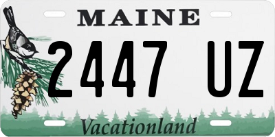 ME license plate 2447UZ