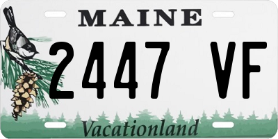 ME license plate 2447VF