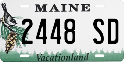 ME license plate 2448SD