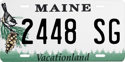 ME license plate 2448SG