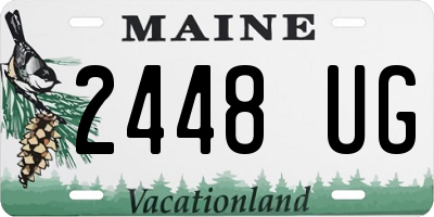 ME license plate 2448UG