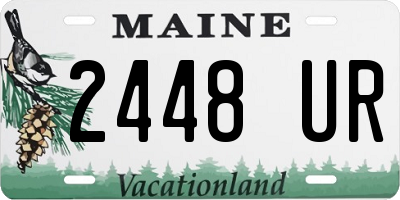 ME license plate 2448UR