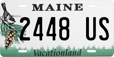 ME license plate 2448US