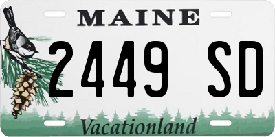 ME license plate 2449SD