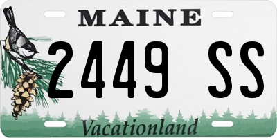 ME license plate 2449SS