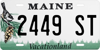 ME license plate 2449ST