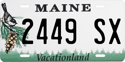 ME license plate 2449SX