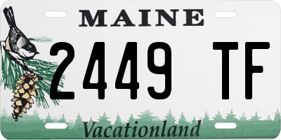 ME license plate 2449TF