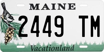 ME license plate 2449TM