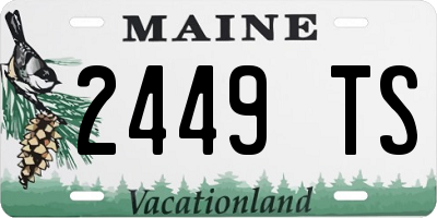 ME license plate 2449TS