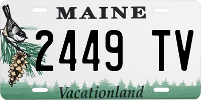 ME license plate 2449TV