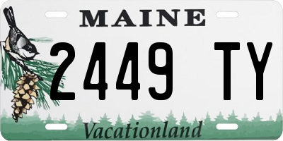 ME license plate 2449TY