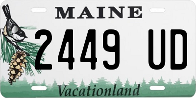 ME license plate 2449UD