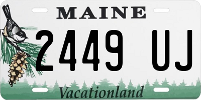ME license plate 2449UJ
