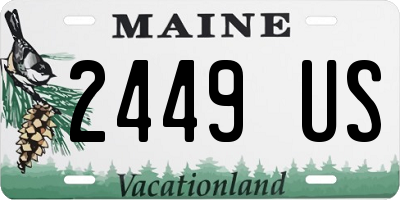 ME license plate 2449US