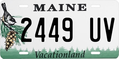 ME license plate 2449UV