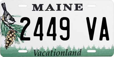 ME license plate 2449VA